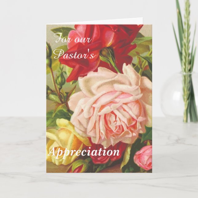 Tarjeta Festiva Por el agradecimiento de nuestro Pastor (Anverso)