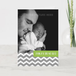 Tarjeta Festiva Por el marido en la foto del Personalizado El día 