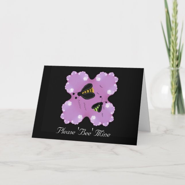 Tarjeta Festiva Por favor 'Bee' Mine Valentine (Anverso)