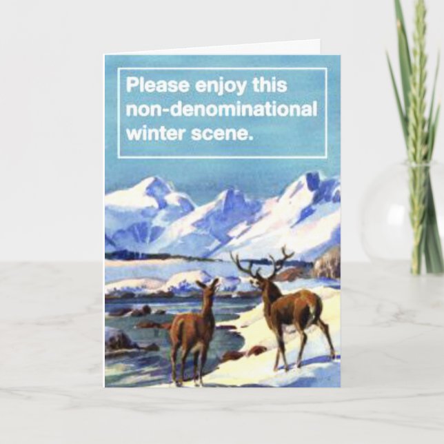 Tarjeta Festiva Por Favor, Disfruten De Esta Escena De Invierno No (Anverso)