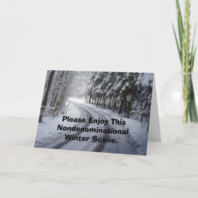 Tarjeta Festiva Por Favor, Disfruten De Esta Escena De Invierno No (Anverso)