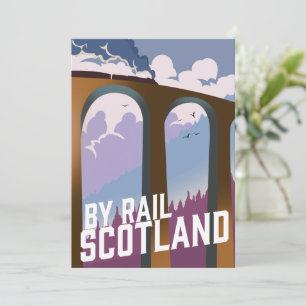 Tarjeta Festiva Por Ferrocarril Escocia