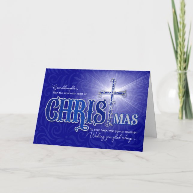 Tarjeta Festiva por Granddaugther Navidades religiosos cristianos (Anverso)