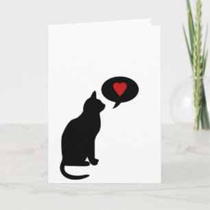 Tarjeta Festiva Por lo menos su gato le ama