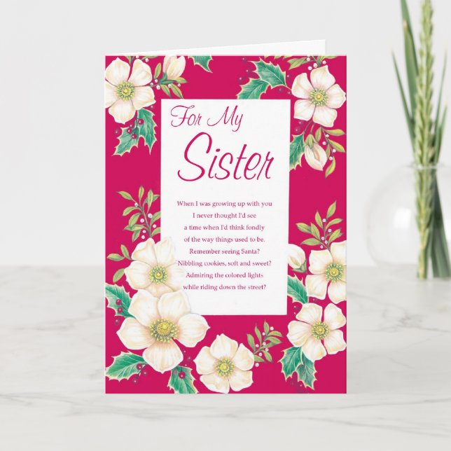 Tarjeta Festiva Por mi hermana (Anverso)