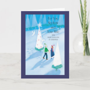 Tarjeta Festiva Por ti, sobrino y tu esposa