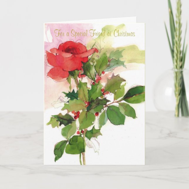 Tarjeta Festiva Por un amigo especial en Navidades (Anverso)