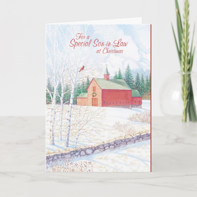 Tarjeta Festiva Por un hijo especial en derecho en Navidades (Anverso)