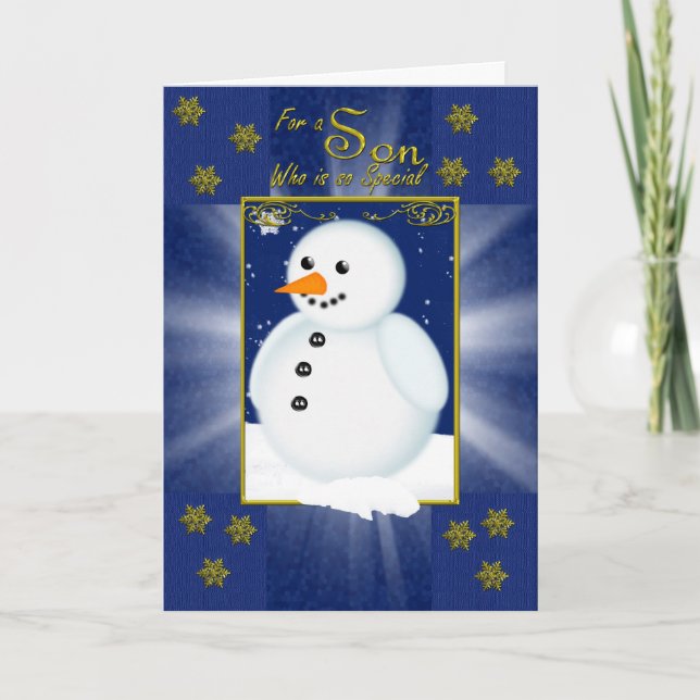 Tarjeta Festiva Por un hijo especial sobre Navidades (Anverso)