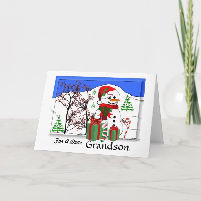 Tarjeta Festiva Por un querido nieto (Anverso)