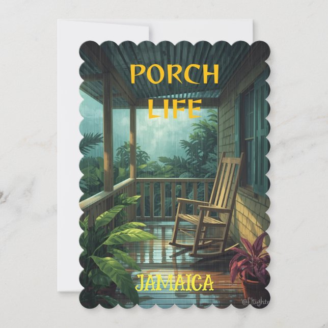 TARJETA FESTIVA PORCH LIFE RAINY DAY (Anverso)