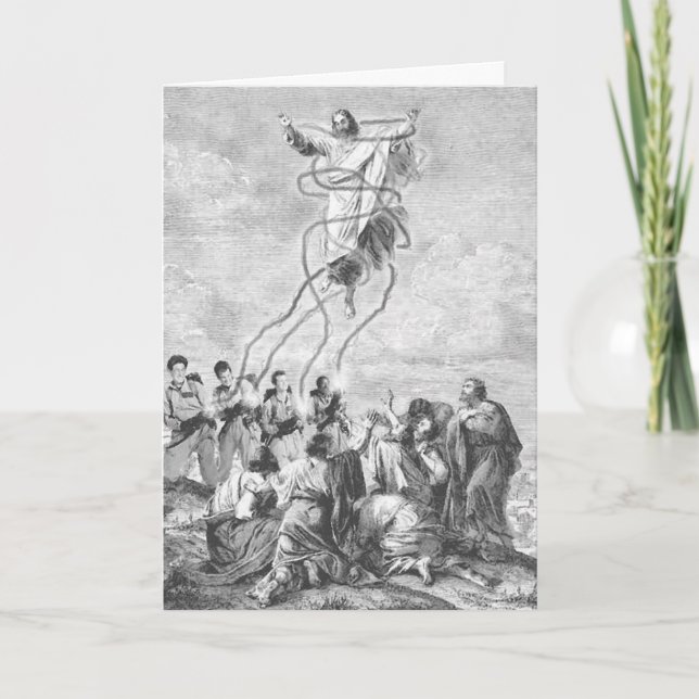 Tarjeta Festiva Porqué él no ha aparecido…  (Navidad/Pascua etc.) (Anverso)