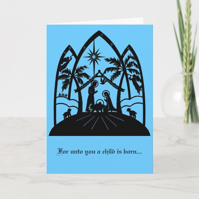 Tarjeta Festiva Porque nace un niño... (Anverso)