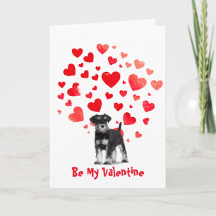 Tarjeta Festiva Porque te quiero Min Schnauser Perro Valentine
