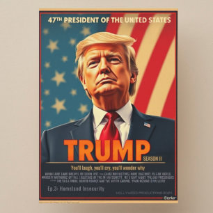 Tarjeta Festiva Portada de la serie irónica divertida de Donald Tr