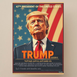 Tarjeta Festiva Portada de la serie irónica divertida Donald Trump