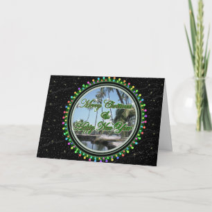 Tarjeta Festiva Porthole Merry Christmas