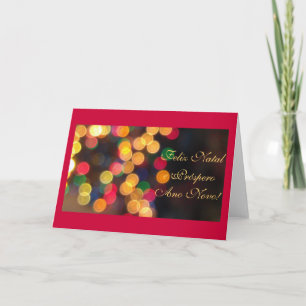 Tarjeta Festiva Portugués: Luzes de Natal