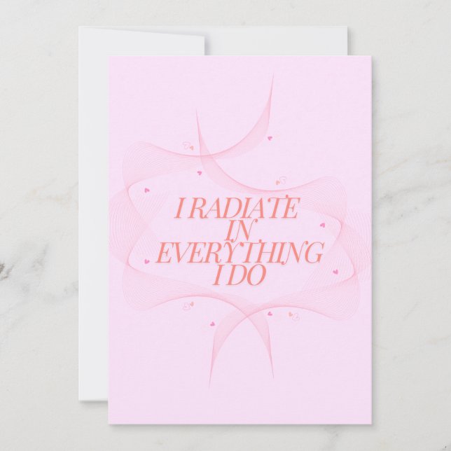 Tarjeta Festiva Positivo, espiritual, Inspirador, motivacional (Anverso)