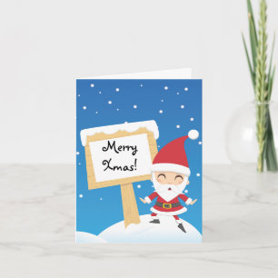 Tarjeta Festiva Poste de Papá Noel