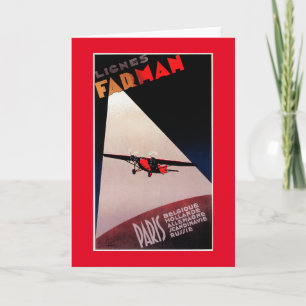 Tarjeta Festiva Poste del promo del monoplano de Farman 300 de las