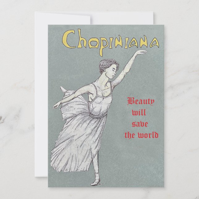 Tarjeta Festiva Póster Art Nouveau (Anverso)