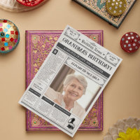 Poster de 80 cumpleaños del periódico Vintage 1945