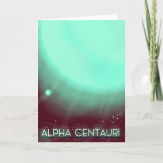 Tarjeta Festiva Poster de arte espacial Alpha Centauri