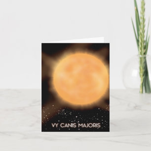 Tarjeta Festiva Póster de arte espacial del Sol VY Canis Majoris.