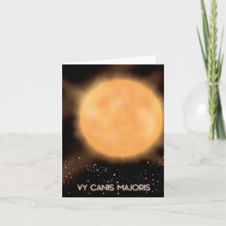 Tarjeta Festiva Póster de arte espacial del Sol VY Canis Majoris.