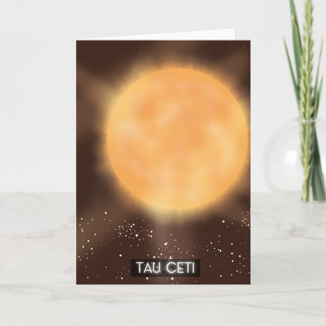 Tarjeta Festiva Poster de arte espacial Tau Ceti (Anverso)