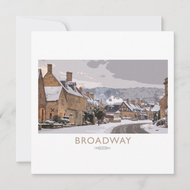 Tarjeta Festiva Poster de Broadway (Anverso)