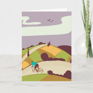 Tarjeta Festiva Poster de ciclismo de época