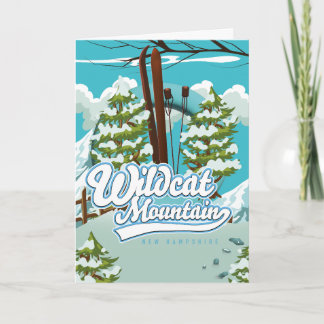 Tarjeta Festiva Poster de esquí de Wildcat Mountain New Hampshire
