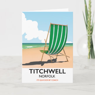 Tarjeta Festiva Poster de playa de Titchwell Norfolk