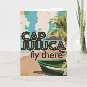 Tarjeta Festiva Poster de vacaciones de Cap Juluca Anguilla Vintag