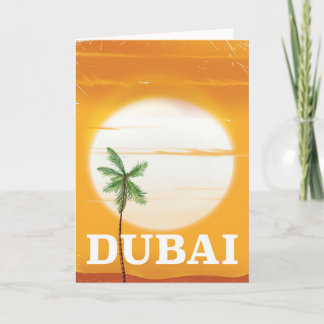 Tarjeta Festiva poster de vacaciones de estilo antiguo de Dubái