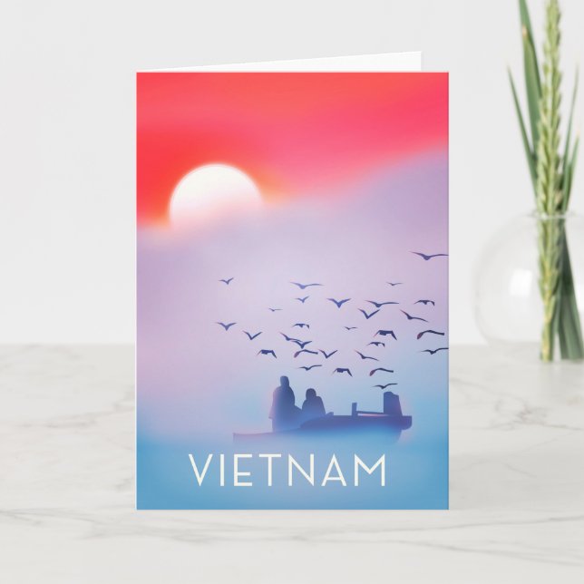 Tarjeta Festiva Poster de vacaciones de la noche de Vietnam (Anverso)