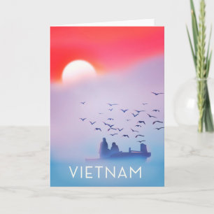 Tarjeta Festiva Poster de vacaciones de la noche de Vietnam