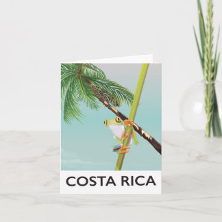 Tarjeta Festiva Póster de vacaciones de la rana arbórea de Costa R