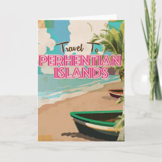 Tarjeta Festiva Poster de vacaciones de las Islas Perhentianas