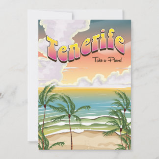 Tarjeta Festiva Poster de vacaciones de Tenerife Beach