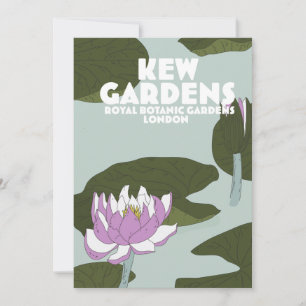 Tarjeta Festiva Póster de viaje a Kew Gardens Londres