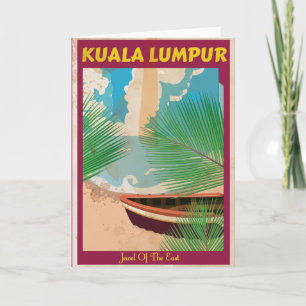 Tarjeta Festiva Poster de viaje de Kuala Lumpur