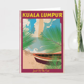 Tarjeta Festiva Poster de viaje de Kuala Lumpur