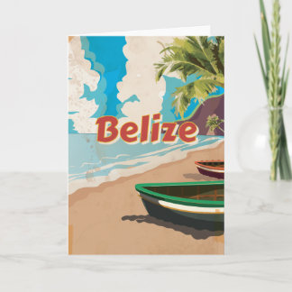 Tarjeta Festiva Poster de viajes Belice Vintage