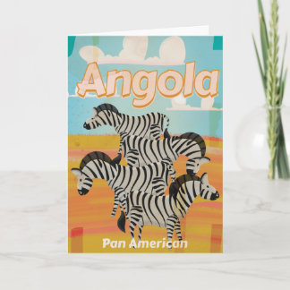 Tarjeta Festiva Poster de viajes de época de Angola