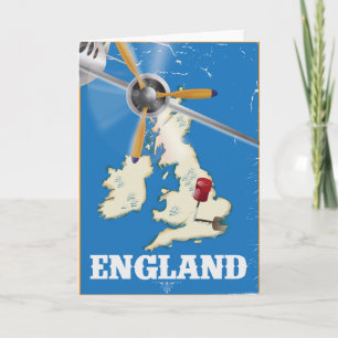Tarjeta Festiva Poster de viajes de Inglaterra.