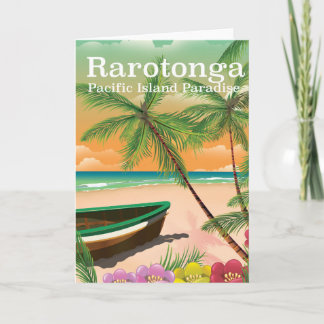 Tarjeta Festiva Poster de viajes de la isla del pacífico