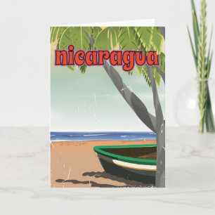Tarjeta Festiva Poster de viajes de Nicaragua.